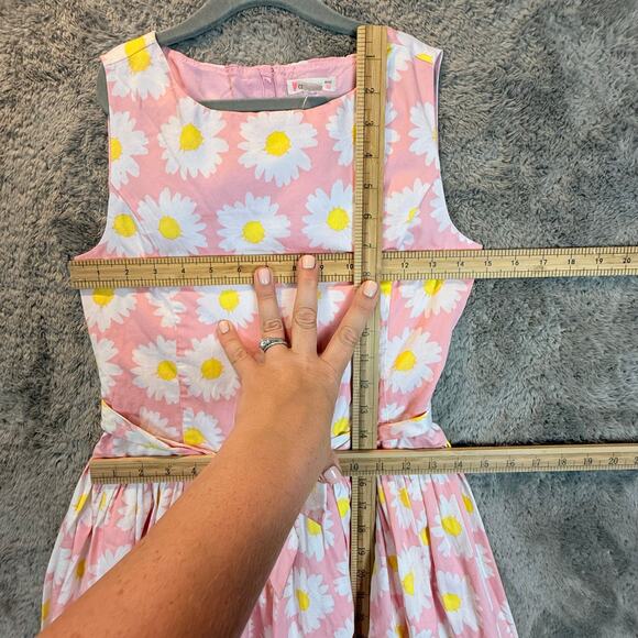 NWT Crewcuts Daisy Floral Dress Tie Waist Sleeveless Pink Girls 10 Spring Easter - Picture 7 of 9